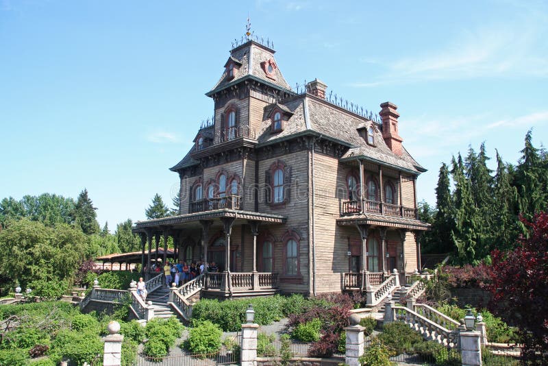 Paris,France - May 5, 2007: House of Horrors in Euro Disneyland Park in Paris, France. Paris,France - May 5, 2007: House of Horrors in Euro Disneyland Park in Paris, France