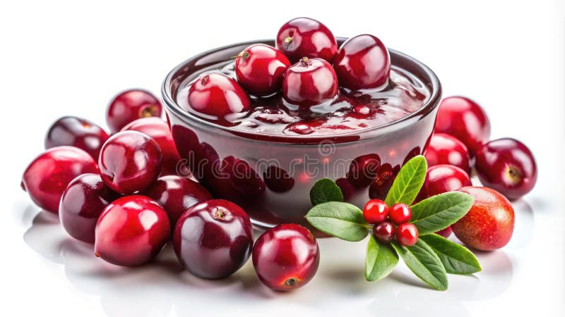 Домашний клюквенный джем Потрясающий CloseUp Праздник текстуры осеннего вкуса иллюстрация штока