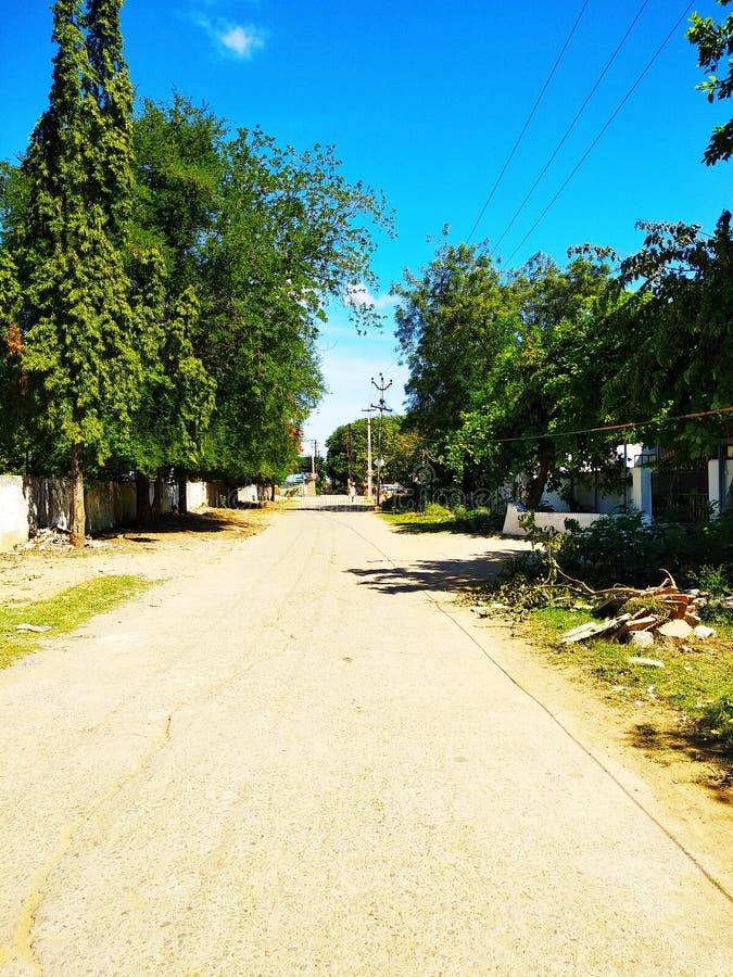 Дороги stree городка/деревни в южной Индии стоковая фотография Дороги stree городка/деревни в южной Индии стоковая фотография