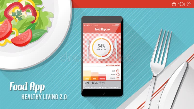 Еда app бесплатная иллюстрация Еда app бесплатная иллюстрация