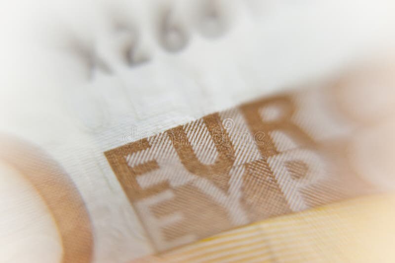 Close up of an euro banknote. Close up of an euro banknote