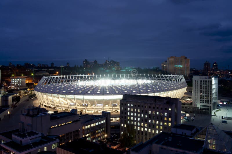 KYIV, UKRAINE-NOVEMBER 11: The New soccer stadium NSK Olympiyskiy November 11, 2011 in Kyiv. This is one of the stadiums that will host EURO 2012 championship. KYIV, UKRAINE-NOVEMBER 11: The New soccer stadium NSK Olympiyskiy November 11, 2011 in Kyiv. This is one of the stadiums that will host EURO 2012 championship