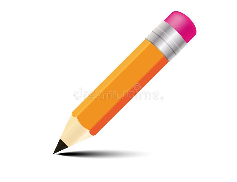 Yellow Pencil with an eraser. Yellow Pencil with an eraser