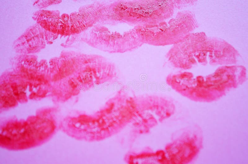 Lips with lipstick mark. Lipstick kiss on pink background. Lips with lipstick mark. Lipstick kiss on pink background.