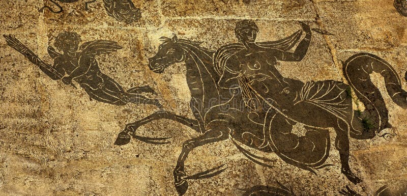 женщина rome стародедовского ostia лошади купидона antica римская стоковые изображения rf женщина rome стародедовского ostia лошади купидона antica римская стоковые изображения rf
