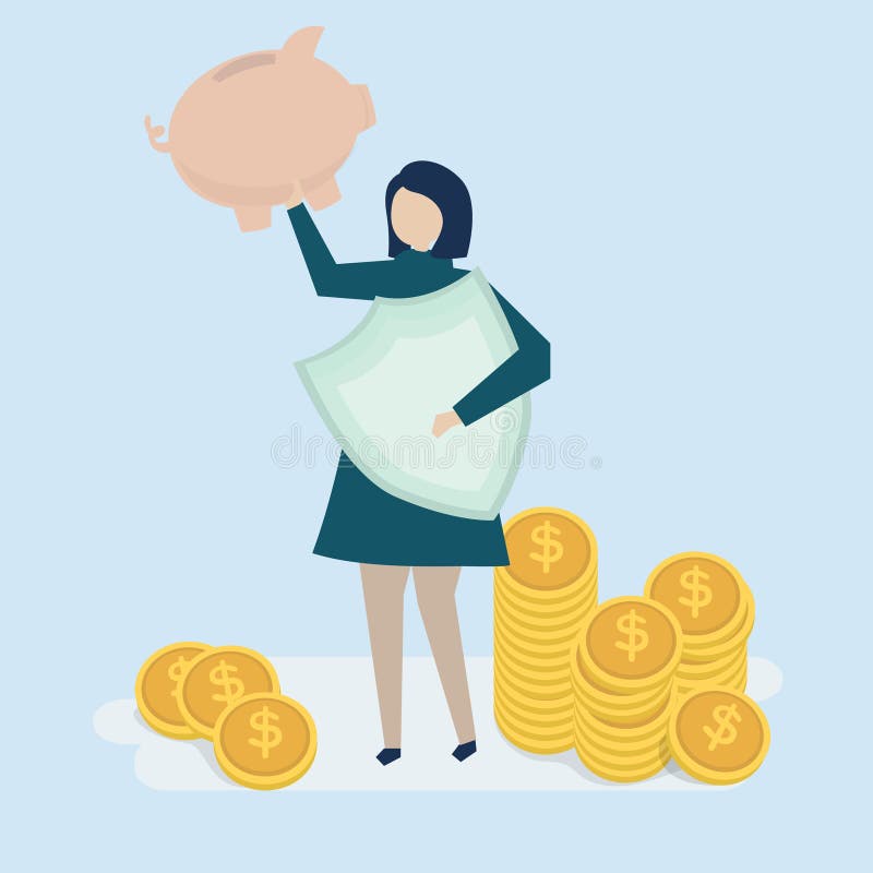 Женщина планируя ее личные финансы бесплатная иллюстрация Женщина планируя ее личные финансы бесплатная иллюстрация