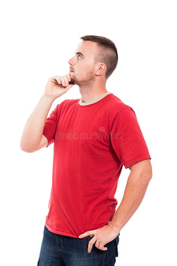 Задумчивый человек стоковое фото. изображение насчитывающей молодо ...