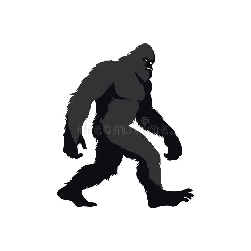 Загадочный Bigfoot Silhouette Dynamic MidStride Pose бесплатная иллюстрация