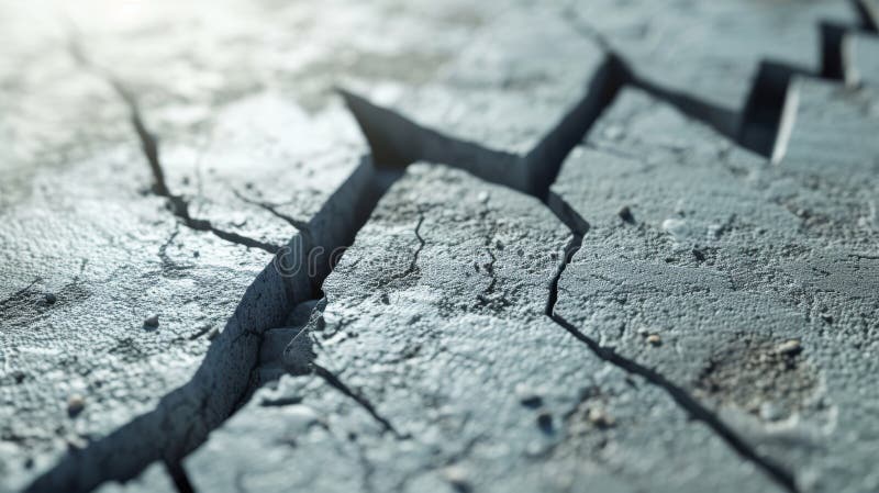 закрытие треснувшей земной поверхности с солнечным светом, подсвечивающим текстуры стоковое фото rf
