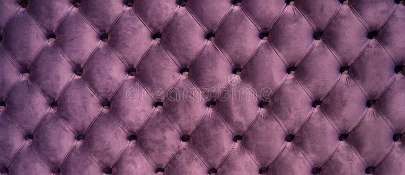 Coach-type velours screed tightened with buttons. Chesterfield style quilted upholstery backdrop close up. Capitone pattern texture background. Coach-type velours screed tightened with buttons. Chesterfield style quilted upholstery backdrop close up. Capitone pattern texture background