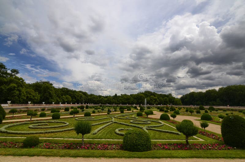 Замок Chenonceau, области Луары, Франции Снимок 27-ое июня 2017 стоковое фото Замок Chenonceau, области Луары, Франции Снимок 27-ое июня 2017 стоковое фото