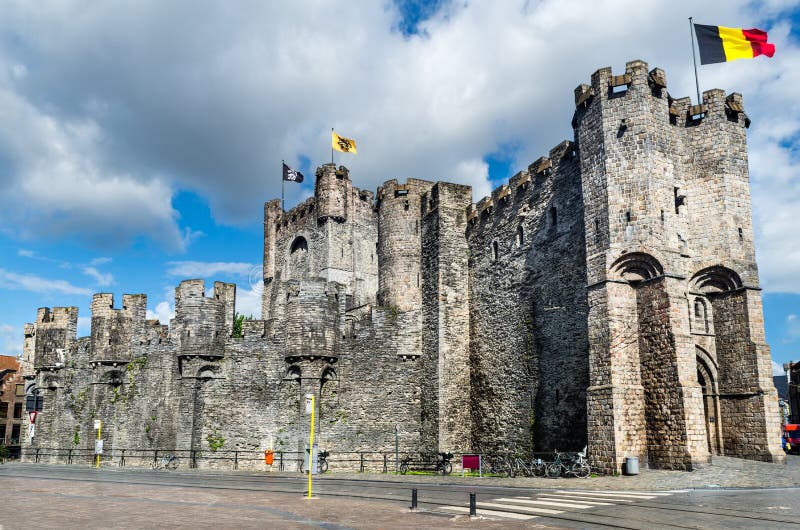 Замок Gravensteen, Gent стоковая фотография Замок Gravensteen, Gent стоковая фотография