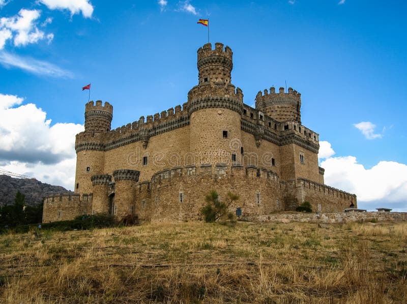 Замок Mansanares, община Мадрида, Испании