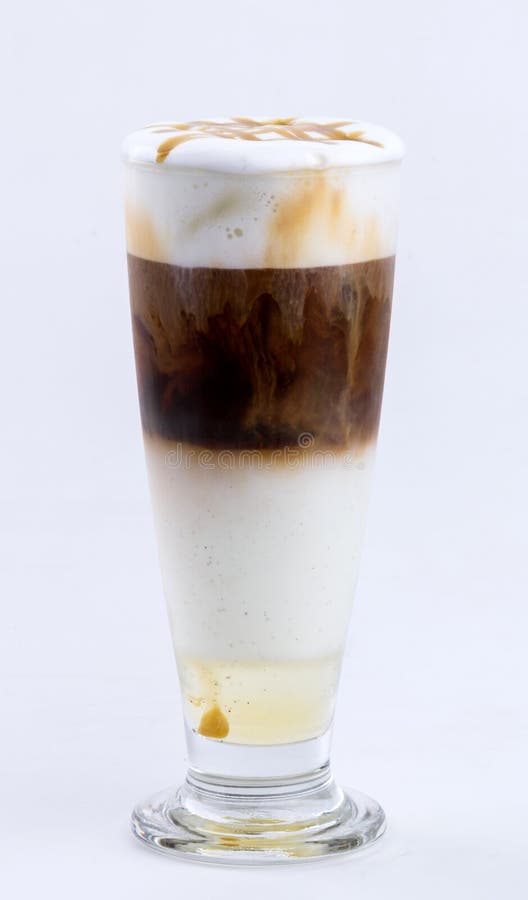 Замороженное macchiato карамельки стоковое изображение rf Замороженное macchiato карамельки стоковое изображение rf