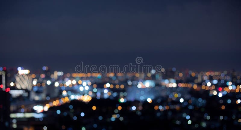 Запачкайте красочный ландшафт города ночи bokeh стоковые фотографии rf Запачкайте красочный ландшафт города ночи bokeh стоковые фотографии rf