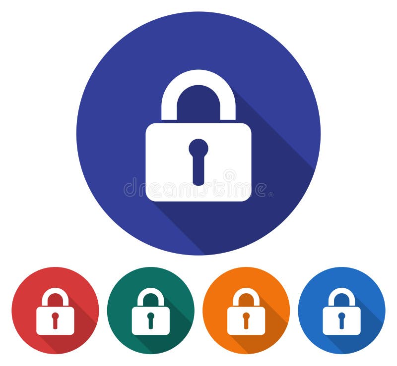 Запертый значок padlock иллюстрация вектора Запертый значок padlock иллюстрация вектора