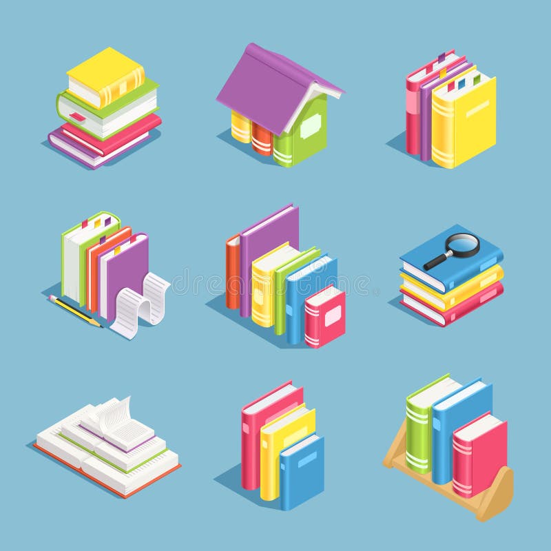 записывает равновеликое Куча учебников книги, открытых и закрытых Значки вектора библиотеки и образования 3d иллюстрация вектора записывает равновеликое Куча учебников книги, открытых и закрытых Значки вектора библиотеки и образования 3d иллюстрация вектора