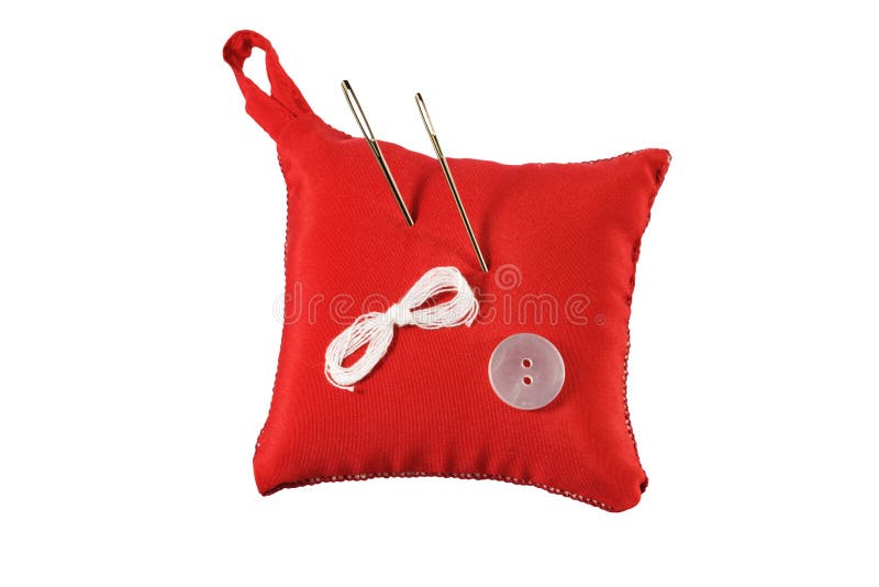 застегните резьбу pincushion иглы стоковая фотография застегните резьбу pincushion иглы стоковая фотография