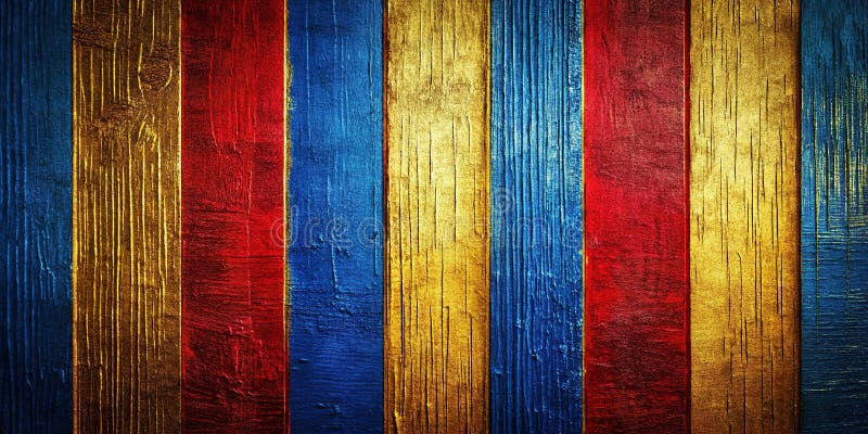 Захватывающая абстрактная композиция красно-синие и золотые вертикальные линии в текстурированной AIGenerated Art Piece для соврем бесплатная иллюстрация