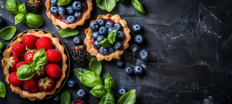 захватывающая студия крытого кухонного стола, показывающая радующие изображения вкусных дегтя иллюстрация вектора