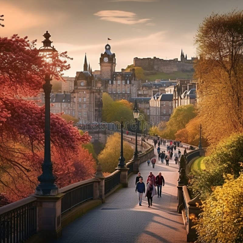 захватывающий edinburgh : скрытые сокровища и знаковые достопримечательности стоковое изображение rf