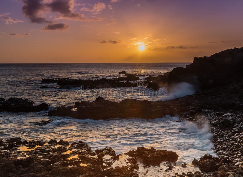 заход солнца Гавайских островов