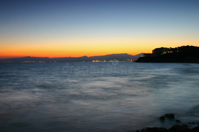 заход солнца salou стоковое изображение rf заход солнца salou стоковое изображение rf