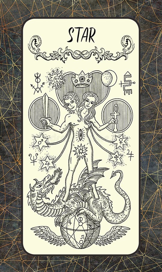 звезда Главная карточка Tarot Arcana бесплатная иллюстрация звезда Главная карточка Tarot Arcana бесплатная иллюстрация