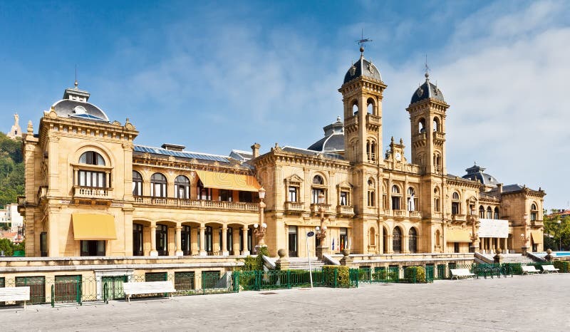 City Hall in San Sebastian (Donostia), Spain. It was built in 1897 and served as the Grand Casino of San Sebastian. City Hall in San Sebastian (Donostia), Spain. It was built in 1897 and served as the Grand Casino of San Sebastian.