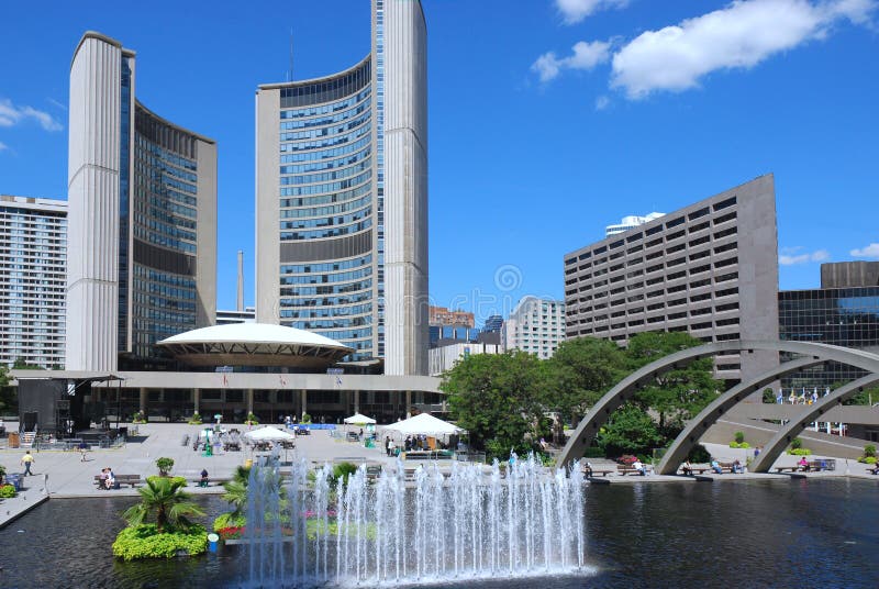 здание муниципалитет квадратный toronto стоковые фото