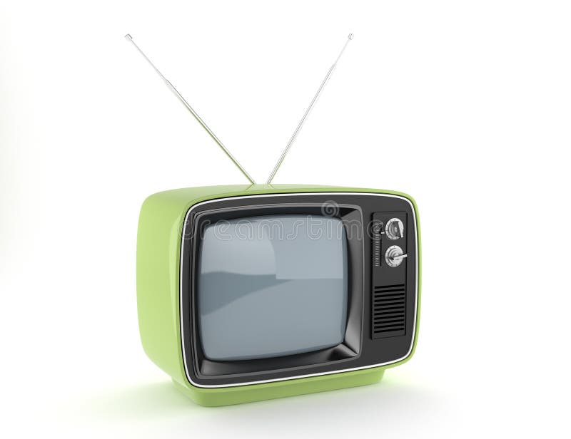 зеленый ретро tv иллюстрация вектора зеленый ретро tv иллюстрация вектора