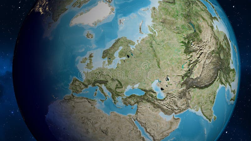 земной шар, сосредоточенный на беларусе. спутниковая карта иллюстрация штока