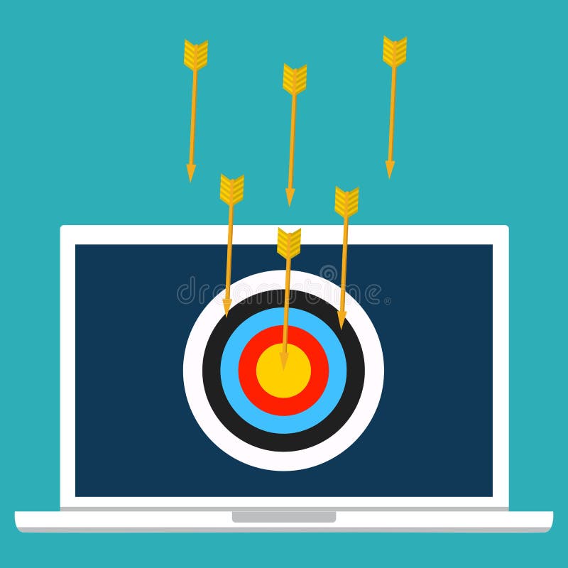 Злодеяние кибер, dos DDOS, нападение обслуживания, портативный компьютер жертвы V иллюстрация штока Злодеяние кибер, dos DDOS, нападение обслуживания, портативный компьютер жертвы V иллюстрация штока