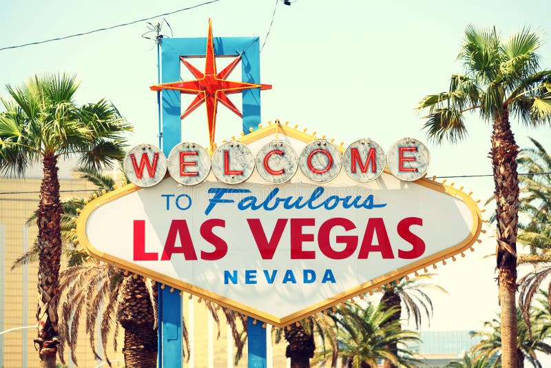 Las Vegas sign. Welcome to Fabulous Las Vegas, Nevada sign. Retro vintage style. Las Vegas sign. Welcome to Fabulous Las Vegas, Nevada sign. Retro vintage style.