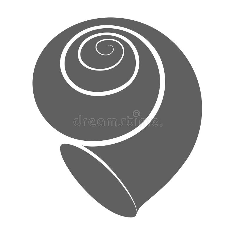 Знак Seashell серый иллюстрация вектора Знак Seashell серый иллюстрация вектора