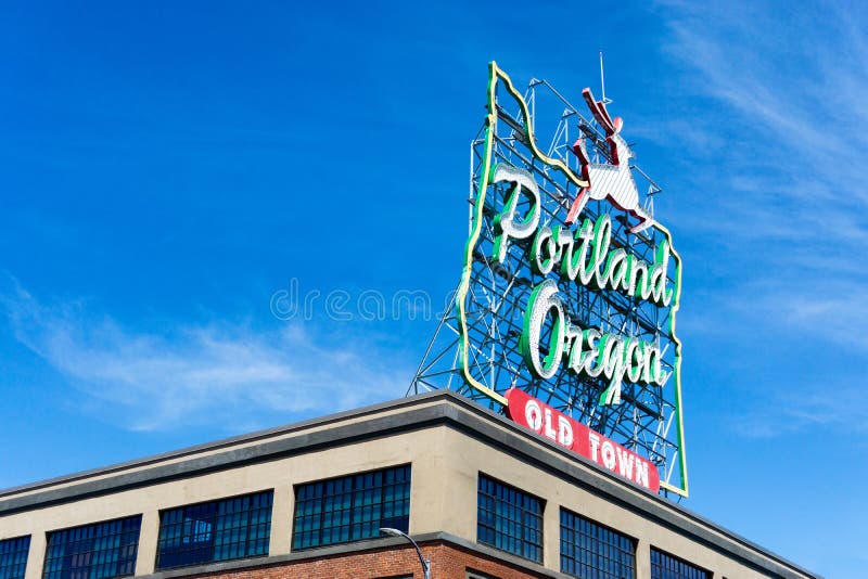 знак Орегона portland стоковое изображение rf знак Орегона portland стоковое изображение rf
