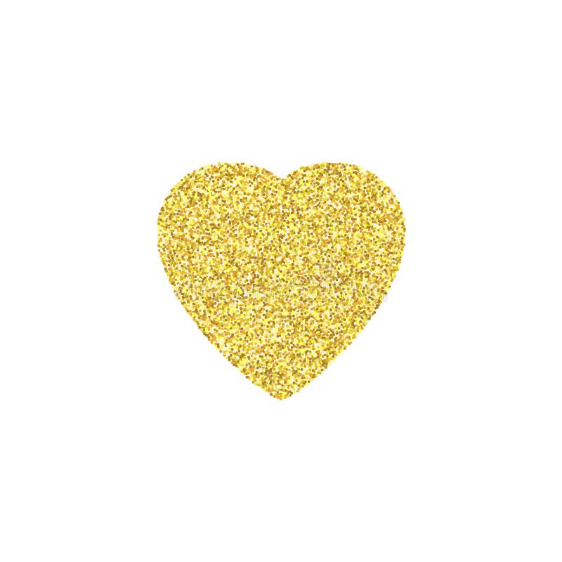 Знак сердца яркого блеска золота сверкнает на белой предпосылке Sparkles золота и иллюстрация яркого блеска Конструируйте для карточки свадьбы, валентинки, сохраньте дату