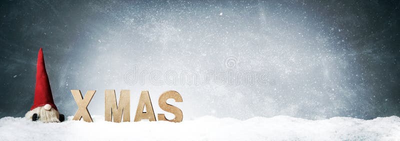 Знамя Xmas панорамное с милым Санта Клаусом стоковые изображения Знамя Xmas панорамное с милым Санта Клаусом стоковые изображения