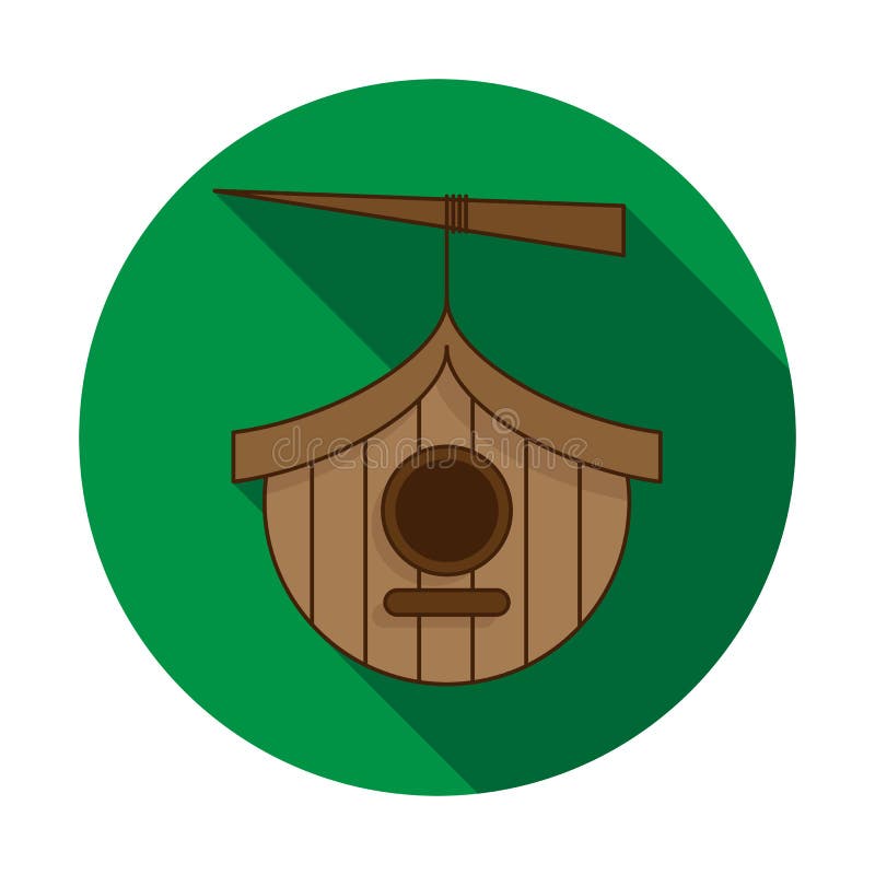 Значок Birdhouse на белой предпосылке Дом для птиц Заботить для природы и животного мира Дизайн различных birdhouses иллюстрация штока