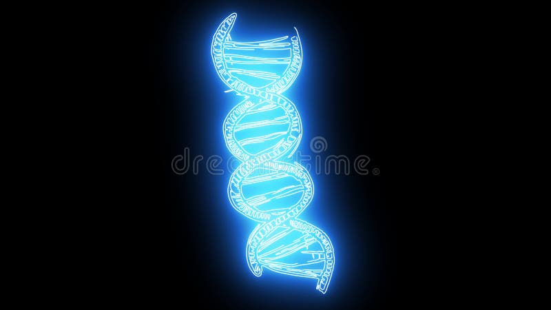 значок dna с ярким неоновым эффектом бесплатная иллюстрация