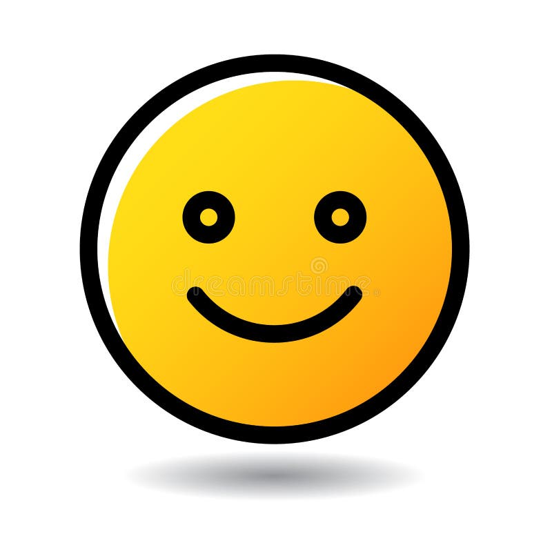 Значок emoji смайлика стороны улыбки иллюстрация вектора
