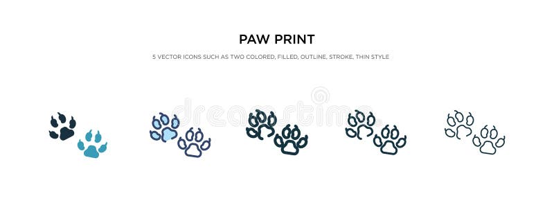 Значок 'Paw print' на иллюстрации другого вектора стиля два цветных и черных векторных иконки с черной лапой, спроектированные в иллюстрация штока Значок 'Paw print' на иллюстрации другого вектора стиля два цветных и черных векторных иконки с черной лапой, спроектированные в иллюстрация штока