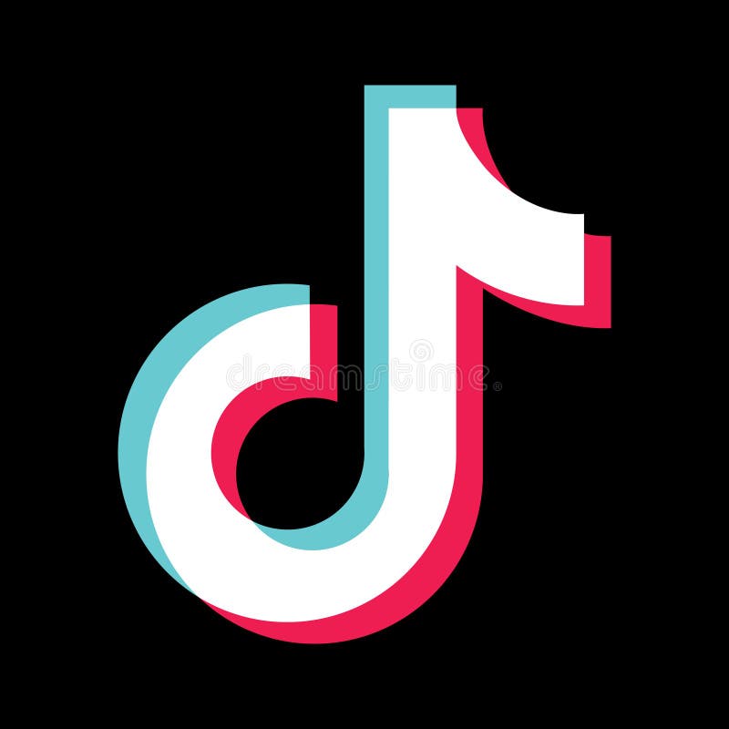 Значок tik tok иллюстрация штока