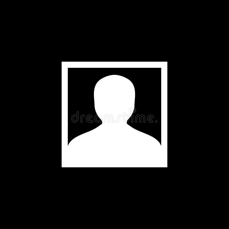Значок аватары плоский на черном фоне Черная иллюстрация вектора стиля иллюстрация штока
