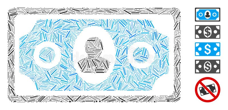 Значок банкноты люк коллажа. иллюстрация штока