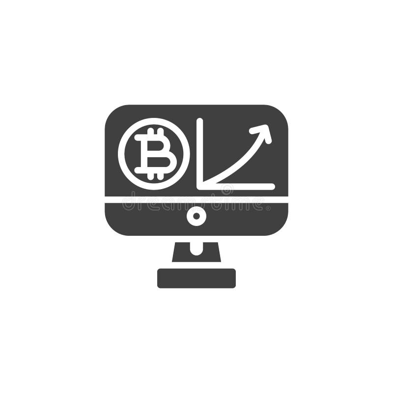 Значок вектор, показатели роста bitcoin бесплатная иллюстрация
