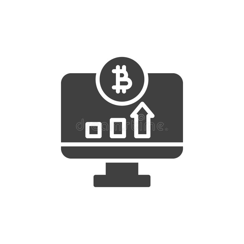 Значок вектор статистики bitcoin в интернете бесплатная иллюстрация