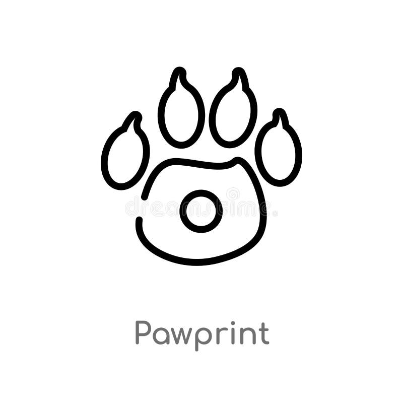 значок вектора pawprint плана изолированная черная простая линия иллюстрация элемента от концепции животных o бесплатная иллюстрация значок вектора pawprint плана изолированная черная простая линия иллюстрация элемента от концепции животных o бесплатная иллюстрация