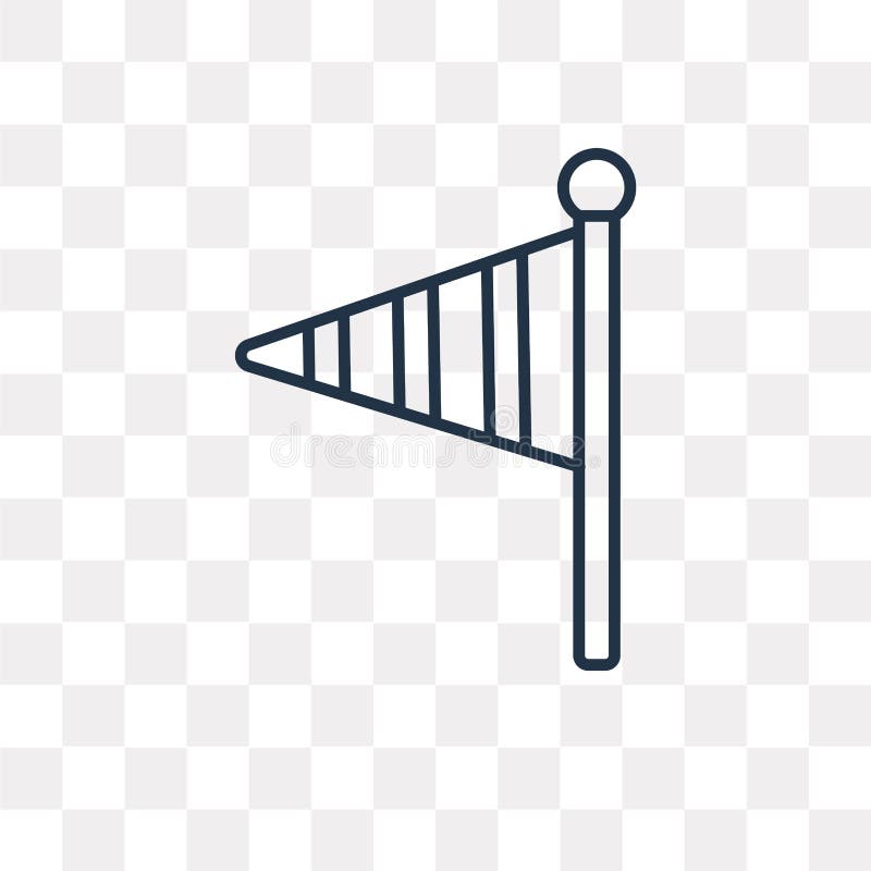 Значок вектора Windsock изолированный на прозрачной предпосылке, линейной бесплатная иллюстрация Значок вектора Windsock изолированный на прозрачной предпосылке, линейной бесплатная иллюстрация