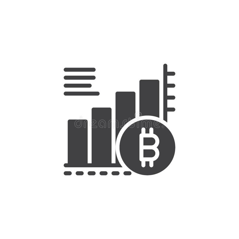 Значок вектора диаграммы диаграммы Bitcoin растущий бесплатная иллюстрация